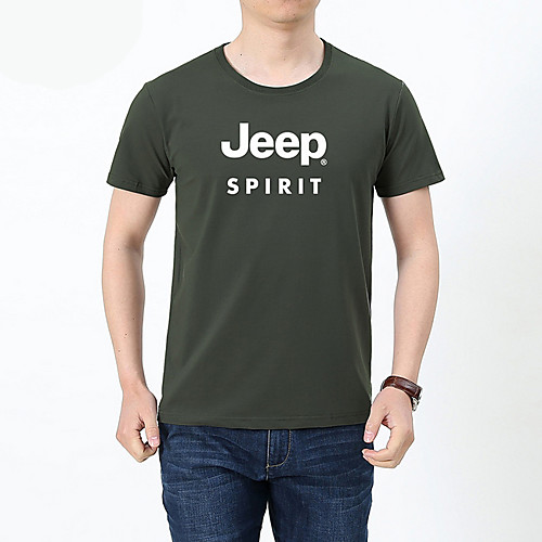 

Men's Letter T-shirt Daily White / Black / Army Green / Light gray / Dark Gray