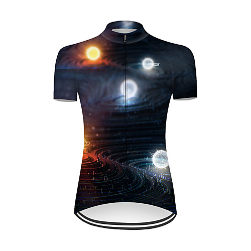 

21Grams Women's Short Sleeve Cycling Jersey Nylon Polyester Black / White Polka Dot 3D Gradient Bike Jersey Top Mountain Bike MTB Road Bike Cycling Breathable Quick Dry Ultraviolet Resistant Sports
