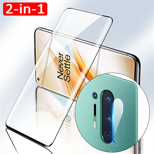 

2 IN 1 Camera Glass Screen Tempered Glass for Oneplus 8 Pro Protector Lens Film On For One Plus 7T 7t Pro 7 7Pro 6T 6 Protective Glass for Oneplus 8