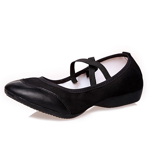 

Women's Modern Shoes PU Heel Thick Heel Dance Shoes Black / Red