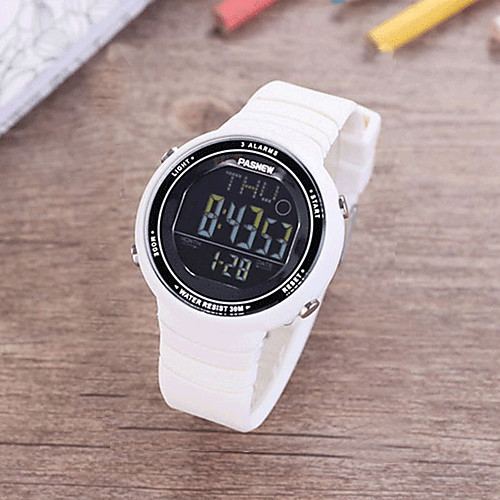 

Unisex Sport Watch Digital Modern Style Sporty Silicone Rubber Black / White / Pink 30 m Water Resistant / Waterproof Calendar / date / day Alarm Clock Digital Casual Outdoor - White Black Blue Two