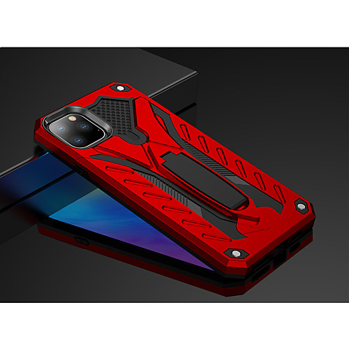 

Case For Apple iPhone 7/8/7P/8P/X/XS/XR/XS Max/11/11 Pro/11 Pro Max /SE 2020 Shockproof / with Stand Back Cover Solid Colored TPU / Plastic