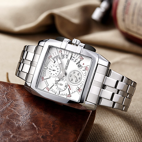 

MEGIR Men's Dress Watch Analog Quartz Formal Style Modern Style Fashion Calendar / date / day Chronograph Noctilucent / Two Years / Stainless Steel
