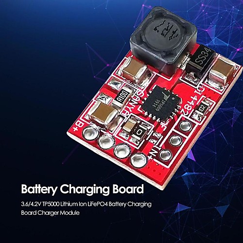 

Smart Electronics TP5000 4.2V/3.6V 1A Lithium Battery Charging Board Charger Module