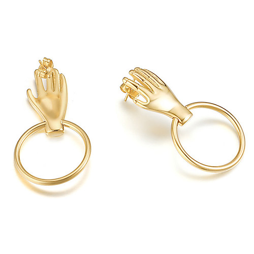 

Women's Earrings Statement Luxury Trendy Fashion Cool 18K Gold Plated Earrings Jewelry Gold For Formal Prom Date Street Festival