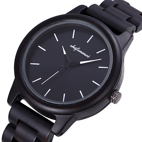 

Men's Sport Watch Quartz Wood Black Wooden Analog Fashion Wood - Black