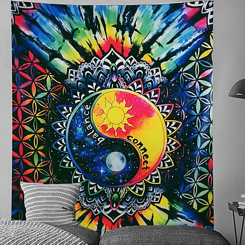 

India Mandala Tapestry Wall Hanging Sun Moon Tarot Wall Tapestry Wall Carpet Psychedelic Tapiz Witchcraft Wall Cloth Tapestries