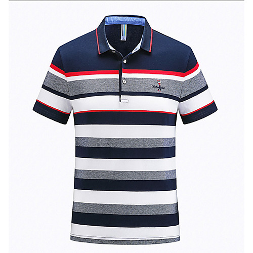

Men's Striped Polo Basic Daily Blue / Blushing Pink / Gray