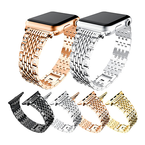 

Women Diamond Xi font set auger metal bracelet is suitable for the Apple smart watch iwatch1 2 3 4 5 series stainless steel strap