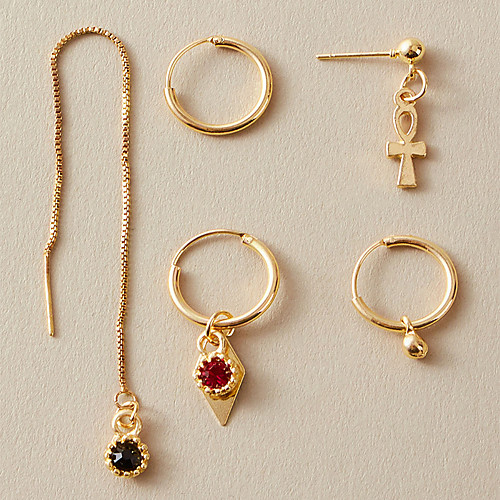 

Women's Earrings Earrings Set Vintage Style Cross Classic Vintage Trendy Fashion Colorful Earrings Jewelry Gold For Party Evening Gift Street Beach Festival 1pack
