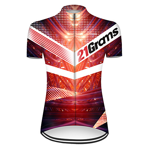 

21Grams Women's Short Sleeve Cycling Jersey Nylon Polyester BlueYellow 3D Stripes Gradient Bike Jersey Top Mountain Bike MTB Road Bike Cycling Breathable Quick Dry Ultraviolet Resistant Sports