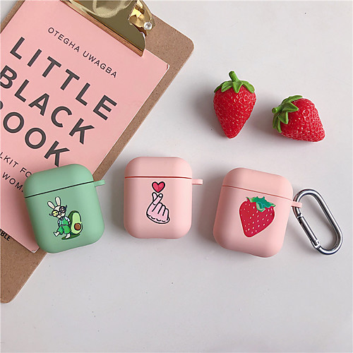 

Sweet Fruit Series Strawberry Design Airpods 1 Case Cute Shockproof Earphone Cover Wireless Headphone Case