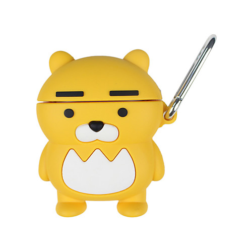 

3D cartoon Duffy Bear Teddy Hairball keychain silicone Wireless Earphone Charging case for AirPods 1 2 Bluetooth Cute cover