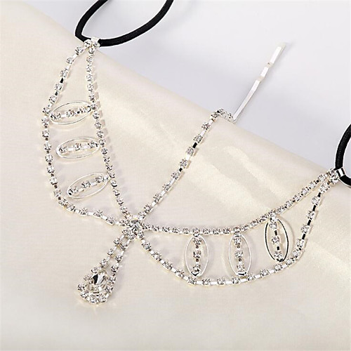 

Women's Hair Jewelry For Gift Festival Flower Cord Imitation Diamond White 1pc