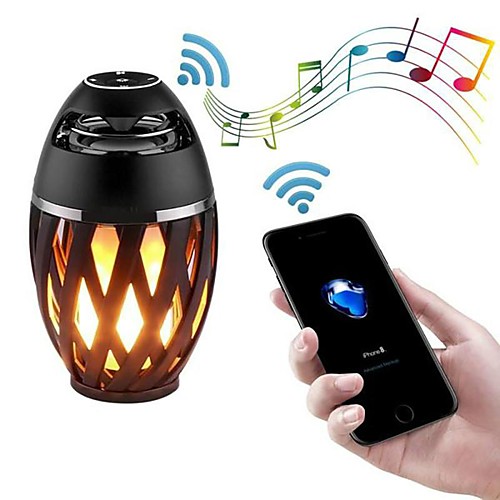 

Led Flame Speakers Flame Torch Speaker Bluetooth Wireless Portable Outdoor Speaker with LED Flickers Lights for iPhone/Android