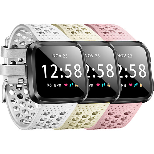

Watch Band for Fitbit Versa / Fitbit Versa Lite / Fitbit Versa 2 Fitbit Classic Buckle Silicone Wrist Strap