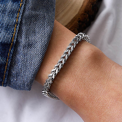 

Men's Vintage Bracelet Bracelet Retro Fashion Classic Vintage Trendy Fashion Steel Bracelet Jewelry Black / Gold / Silver For Party Evening Gift Date Beach Festival