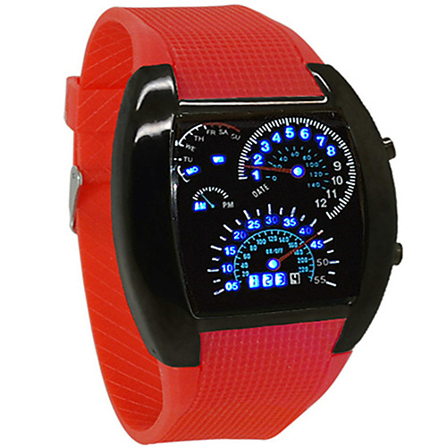 

Women's Sport Watch Outdoor Colorful Silicone Digital White Black Red Water Resistant / Waterproof Noctilucent Analog