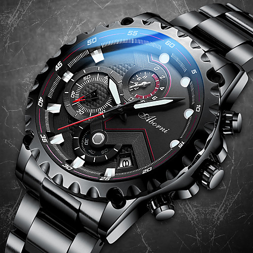 

Men's Mechanical Watch Automatic self-winding Modern Style Sporty Stainless Steel Water Resistant / Waterproof Calendar / date / day Noctilucent Analog Steampunk Cool - WhiteBlue White Black