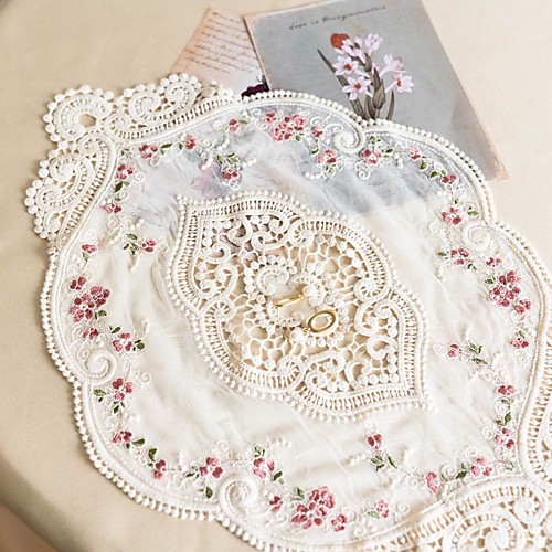 

1 Piece 3045cm French Style Lace Placemat Home Decor Table Cloth Floral Decorative Place Mat Mug Coaster