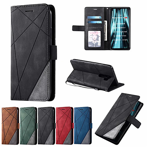 

Leather Case For Xiaomi Redmi 8A 8 7A 7 Note 7 8 9 Pro Max 8T K30Pro k20 Mi 10 9T 9 Lite CC9E Note 10 CC9Pro Poco F2 Pro Wallet Flip Cover Magnet Colorblock Bag