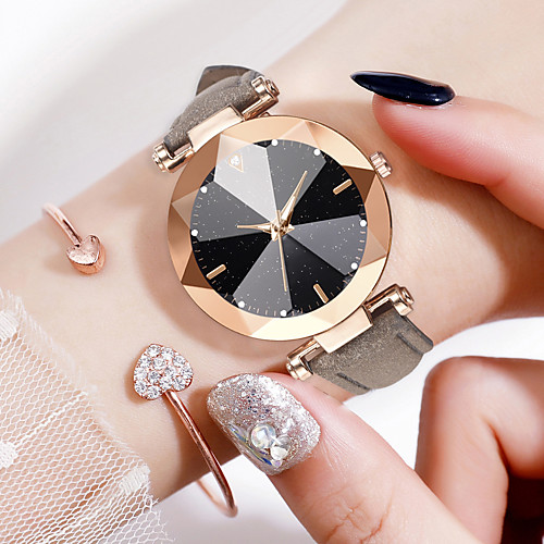 

Ladies Quartz Watches Elegant Fashion Red Brown Grey PU Leather Chinese Quartz Black Purple Red New Design Casual Watch 1 pc Analog One Year Battery Life