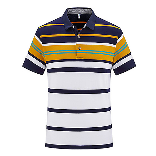 

Men's Striped Polo Basic Daily Red / Yellow / Navy Blue