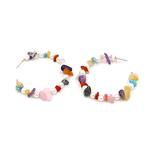 

Women's Drop Earrings Hoop Earrings Earrings Geometrical Rococo Baroque Fashion Cute Colorful Imitation Pearl Earrings Jewelry White For Birthday Gift Date Street Festival 1 Pair