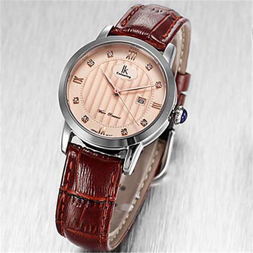 

Women's Quartz Watches Minimalist Fashion Genuine Leather Japanese Quartz GoldenBlack GoldenRed Red Water Resistant / Waterproof 30 m 1 pc Analog One Year Battery Life