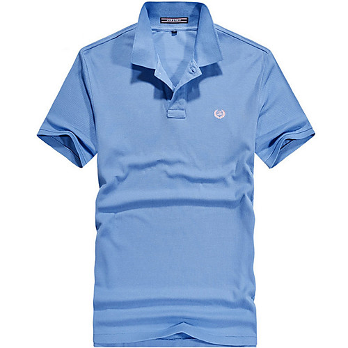 

Men's Solid Colored Polo Daily White / Black / Blue / Blushing Pink / Navy Blue / Gray