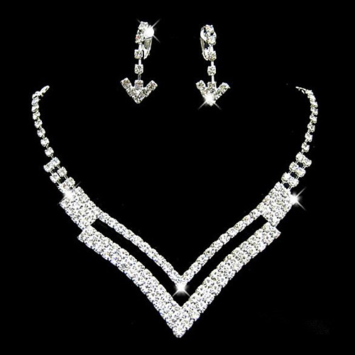 

Women's Jewelry Set Bridal Jewelry Sets Geometrical Precious Fashion Silver Plated Earrings Jewelry Silver For Christmas Wedding Halloween Party Evening Gift 1 set