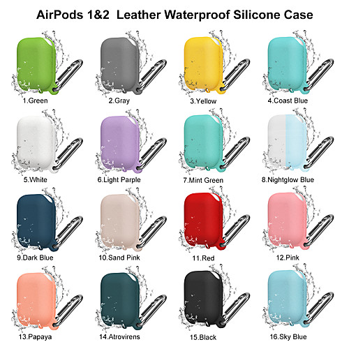 

Earphone Case For AirPods 1&2 Leather Waterproof Silicone Headphone Case