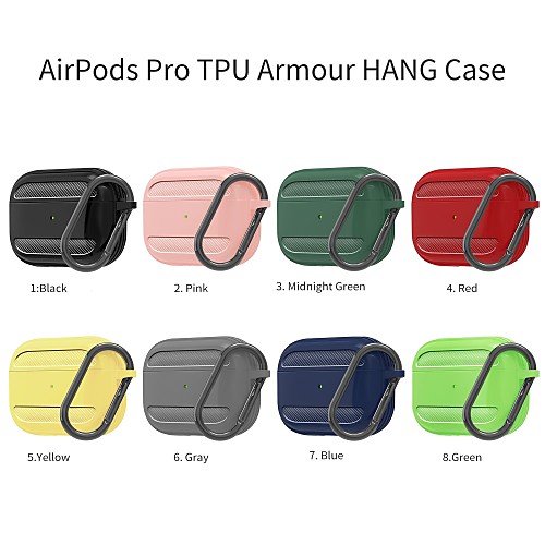 

Earphone Case For AirPods Pro TPU Armour Hang Headphone Case