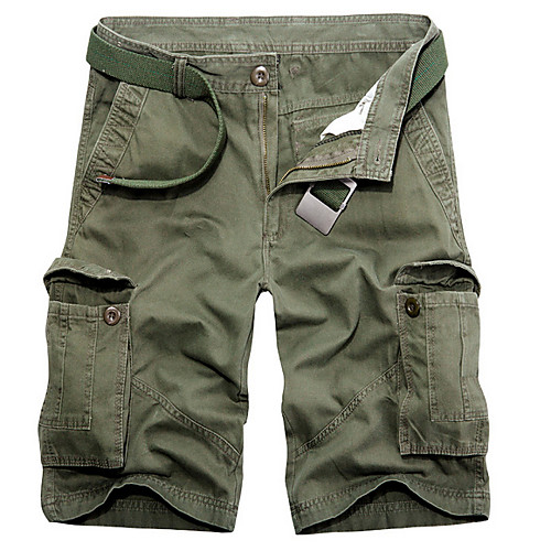 

Men's Basic Daily Slim Shorts Tactical Cargo Pants - Solid Colored Summer Black Yellow Army Green US38 / UK38 / EU46 / US40 / UK40 / EU48 / US42 / UK42 / EU50