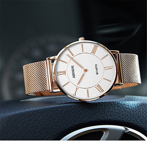 

Women's Steel Band Watches Minimalist Fashion Stainless Steel Quartz GoldenBlack WhiteGold Black Water Resistant / Waterproof Analog