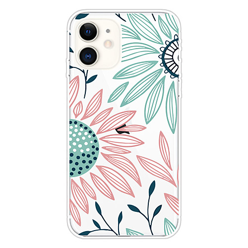 

Case For Apple iPhone 11 11 Pro 11 Pro Max XS XR XS Max 8 Plus 7 Plus 6S Plus 8 7 6 6s SE 5 5S Transparent Pattern Back Cover Flower Soft TPU