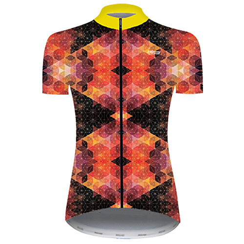 

21Grams Women's Short Sleeve Cycling Jersey Nylon Polyester Black / Red Polka Dot 3D Gradient Bike Jersey Top Mountain Bike MTB Road Bike Cycling Breathable Quick Dry Ultraviolet Resistant Sports