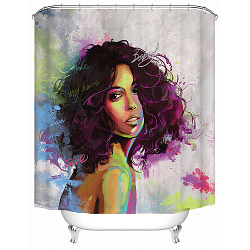 

Symphony Fashion Girl Shower Curtains & Hooks Modern Polyester New Design