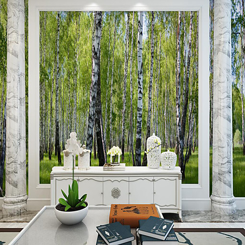 

Mural Wallpaper Wall Sticker Covering Print Peel and Stick Removable Forest Tree Canvas Home Décor
