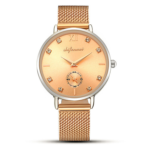 

Women's Quartz Watches Casual Elegant Stainless Steel Quartz Black Gold Silver Water Resistant / Waterproof Analog