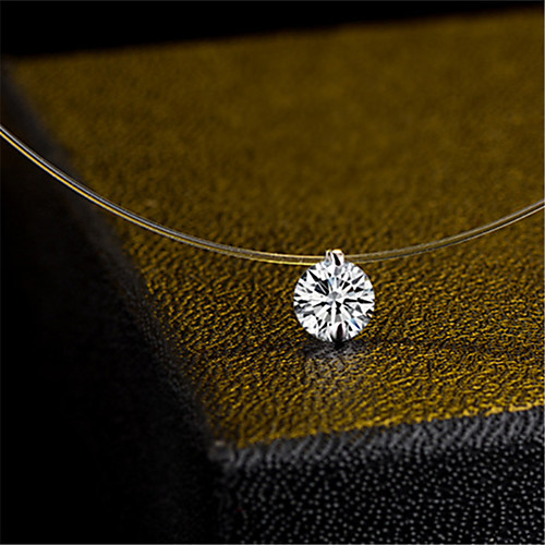 

Women's Choker Necklace Pendant Necklace Necklace Dainty European Trendy Fashion Zircon White 40 cm Necklace Jewelry For Party Evening Street Birthday Party Beach Festival