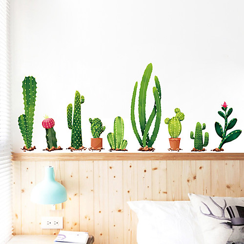 

Fresh Cactus Wall Stickers PVC Home Decoration Wall Decal Wall Decoration