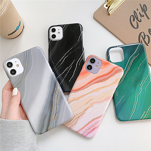 

Case For Apple iPhone 7/8/7P/8P/X/XS/XR/XS Max/11/11 Pro/11 Pro Max/SE 2020 Shockproof Back Cover Marble Plastic