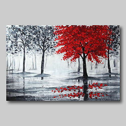 

Oil Painting Hand Painted Horizontal Abstract Abstract Landscape Comtemporary Modern Rolled Canvas (No Frame)