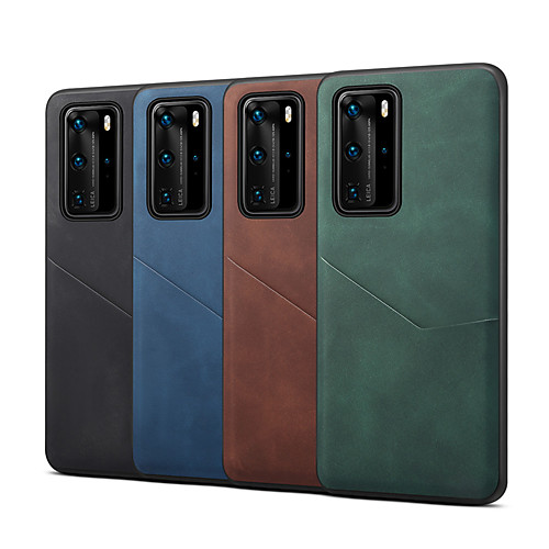 

Case For Huawei Huawei P40/P40 Pro/P30/P30 Pro/Mate30/Mate 30 Pro/Mate 20/Mate 20 Pro Card Holder / Shockproof Back Cover Solid Colored PU Leather / TPU