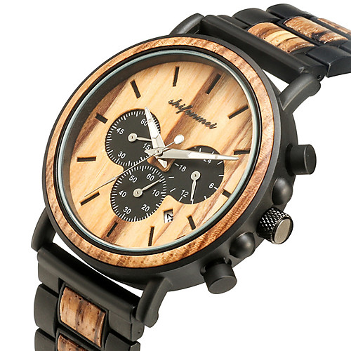 

Men's Sport Watch Japanese Quartz Modern Style Stylish Wood Water Resistant / Waterproof Wooden Analog Fashion Cool - Black Brown