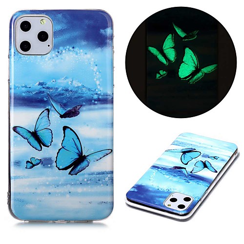 

Case For Apple iPhone 11 / iPhone 11 Pro / iPhone 11 Pro Max Glow in the Dark / Pattern Back Cover Butterfly TPU