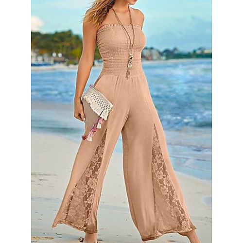 

Women's Khaki Jumpsuit Onesie, Solid Colored S M L