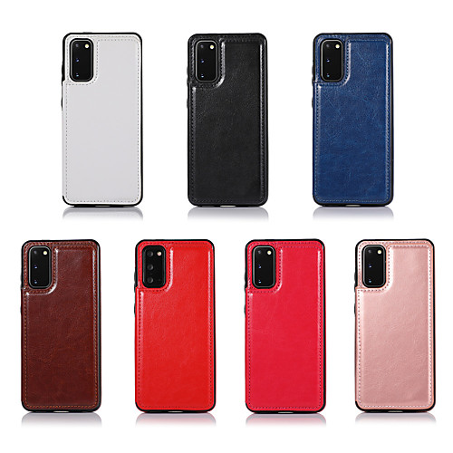 

Case For Samsung Galaxy S20/S20 Plus/S20 Ultra/S10/S10E/S10 Plus/S9/S9 Plus/Note 10/Note 10 Plus/A70/A70S/A90/A50 Card Holder / Shockproof / Flip Full Body Cases Solid Colored PU Leather / TPU