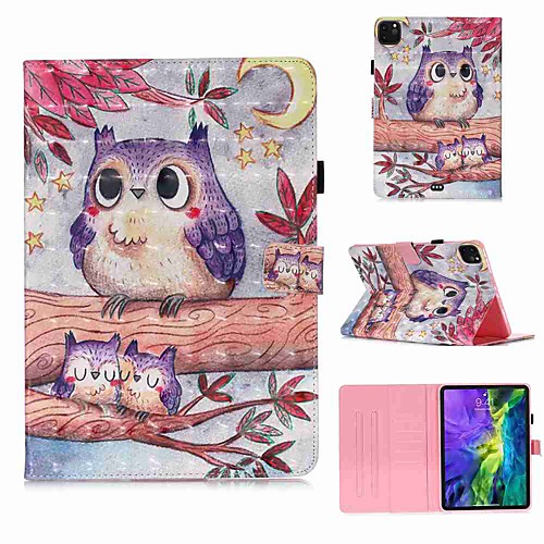 

Case For Apple iPad Pro 11''(2020) / iPad 2019 10.2 / Ipad air3 10.5' 2019 Wallet / Card Holder / with Stand Full Body Cases Purple Owl PU Leather / TPU for iPad Air / iPad 4/3/2 / iPad (2018)